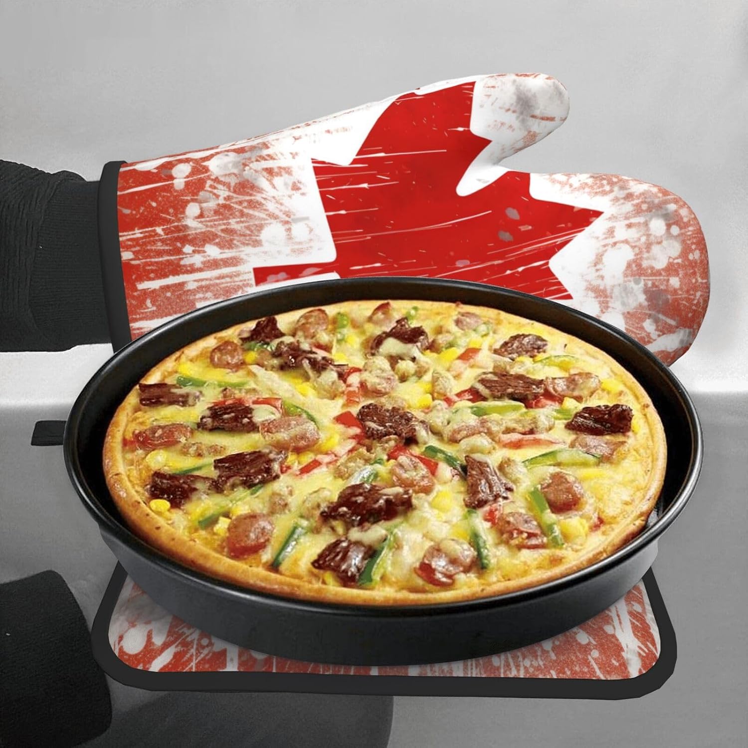 Canada Flag Oven Mitts Pot Holders Set