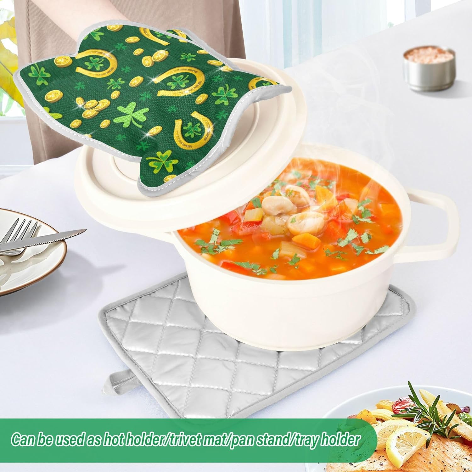 Kcldeci Heat-Resistant Potholders Perfect for Cooking Baking