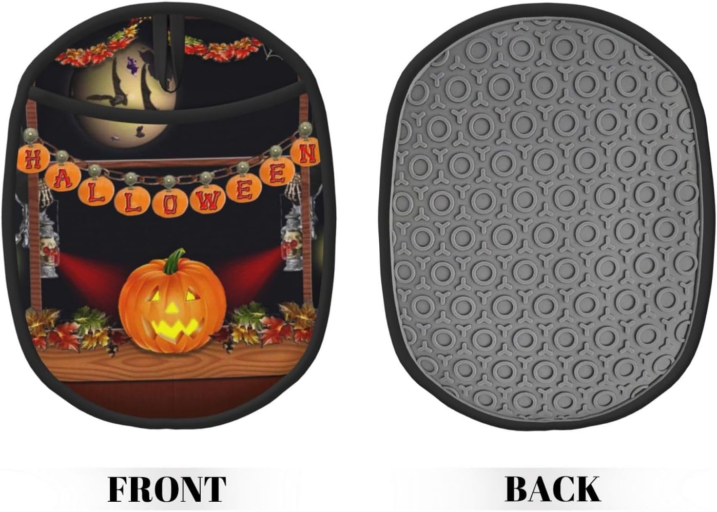 Halloween Festive Non-Slip Heat Resistant Silicone Oven Mitts