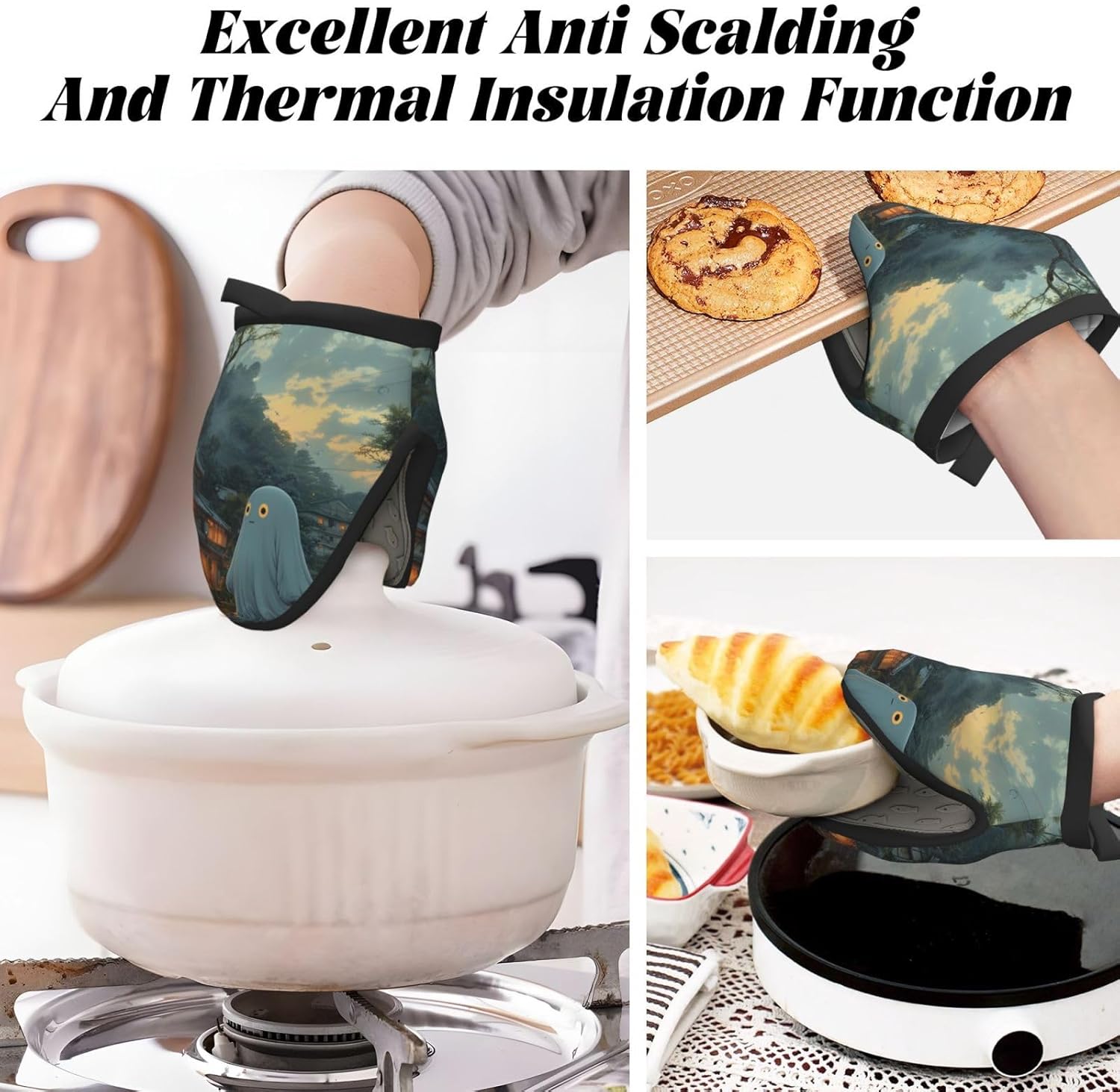 Halloween Bloodcreasing Mini Silicone Oven Mitts