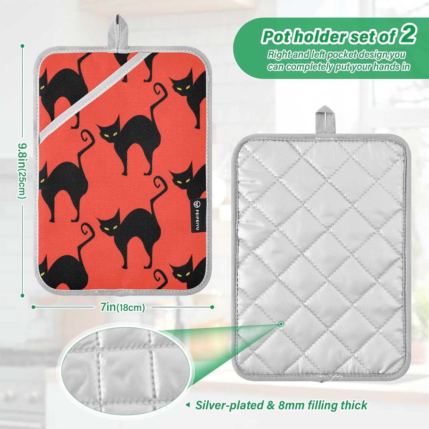Perfect Halloween Potholders for Baking Cooking