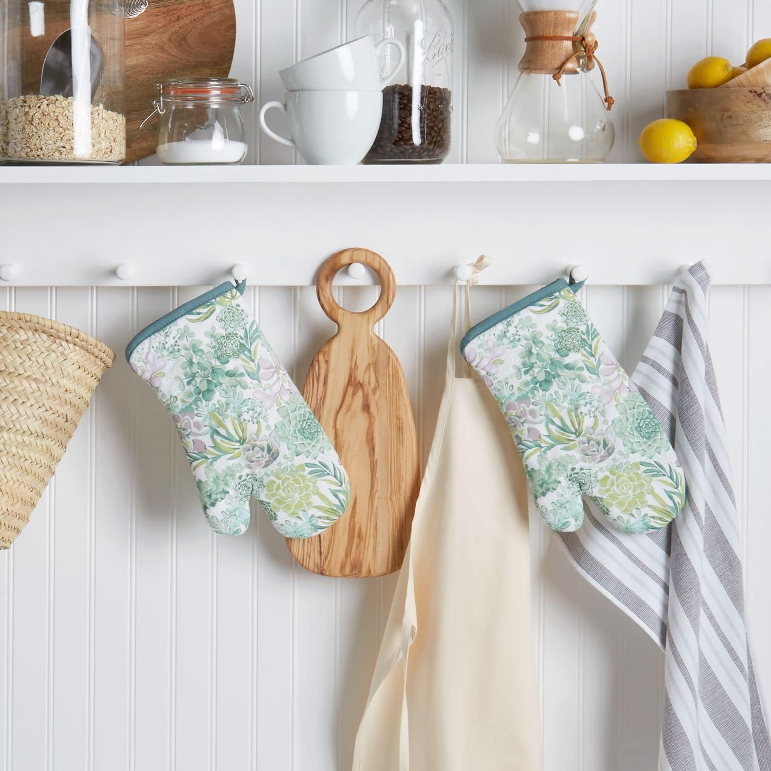 Martha Stewart Succulents Oven Mitt 2-Pack Heat-Resistant