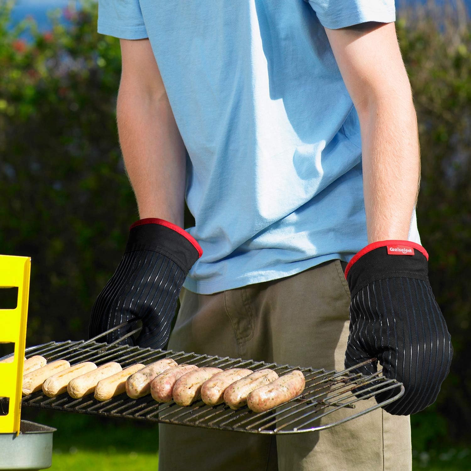 Safe Heat-Resistant Oven Mitts Set