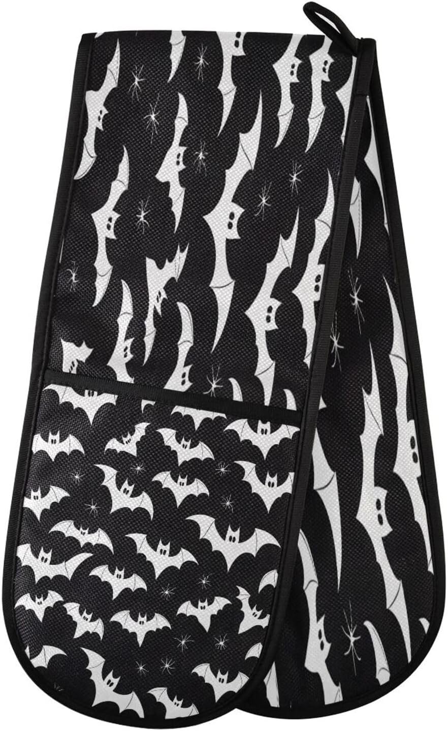 Quteprint Halloween Bats Oven Mitts 7 x 35