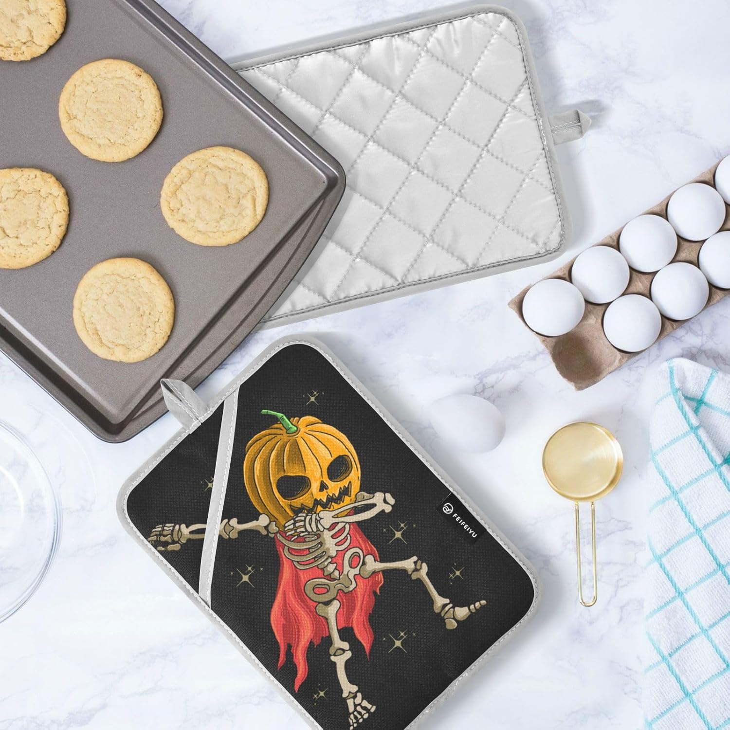 Halloween Skeleton Potholders
