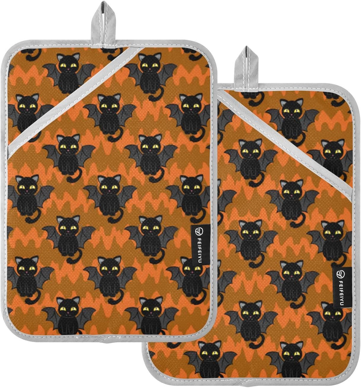 Pumpkin Batcheloring Pot Holder Set