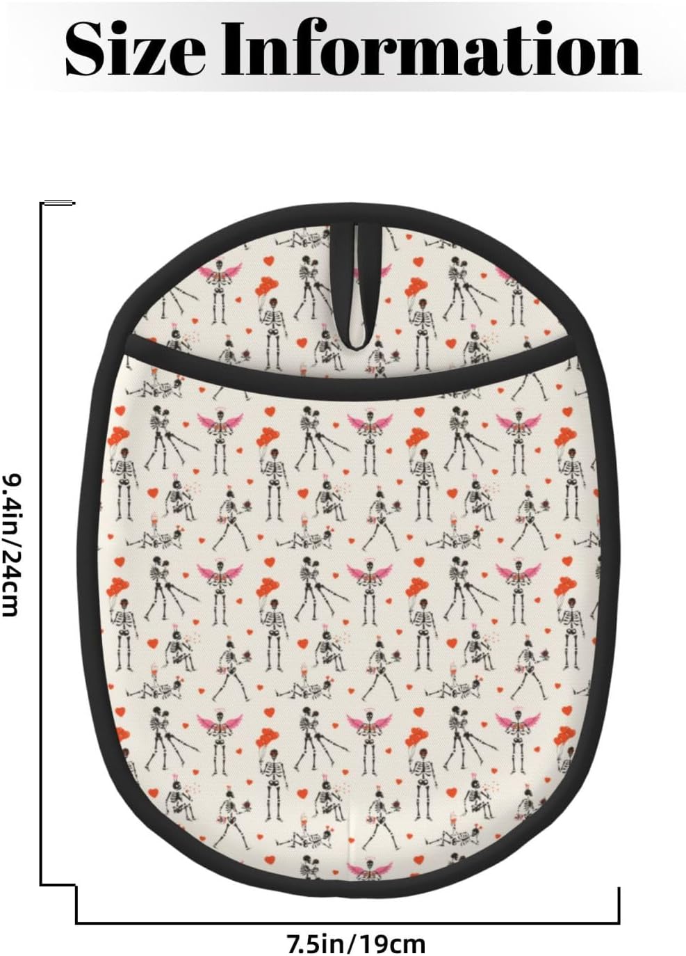 Halloween Love Skull Pot Holder Pair