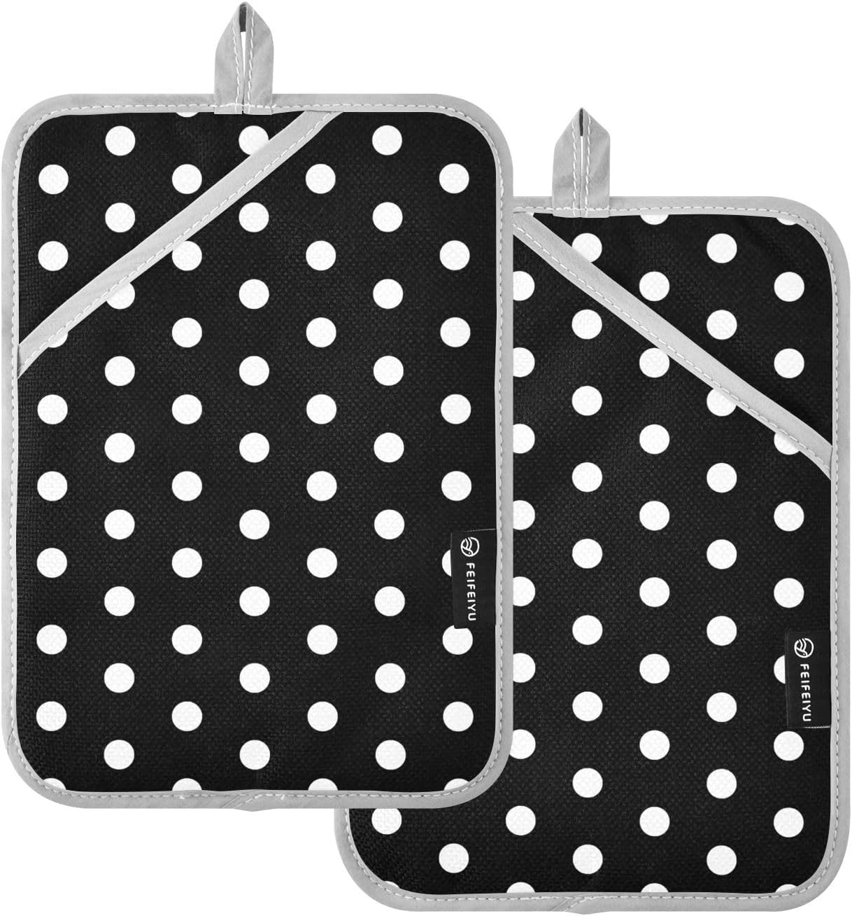 Dalzium Potholder Polka Dots Set Heat-Resistant