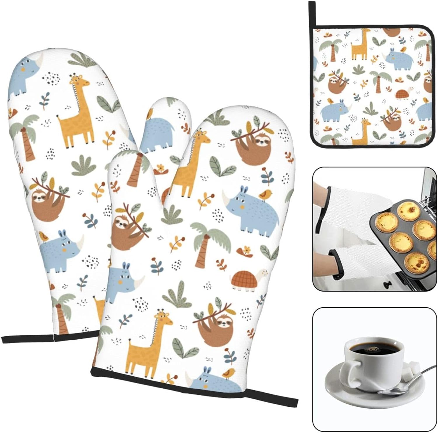 Safe Kitchen Gloves Set for Oven BBQ Use