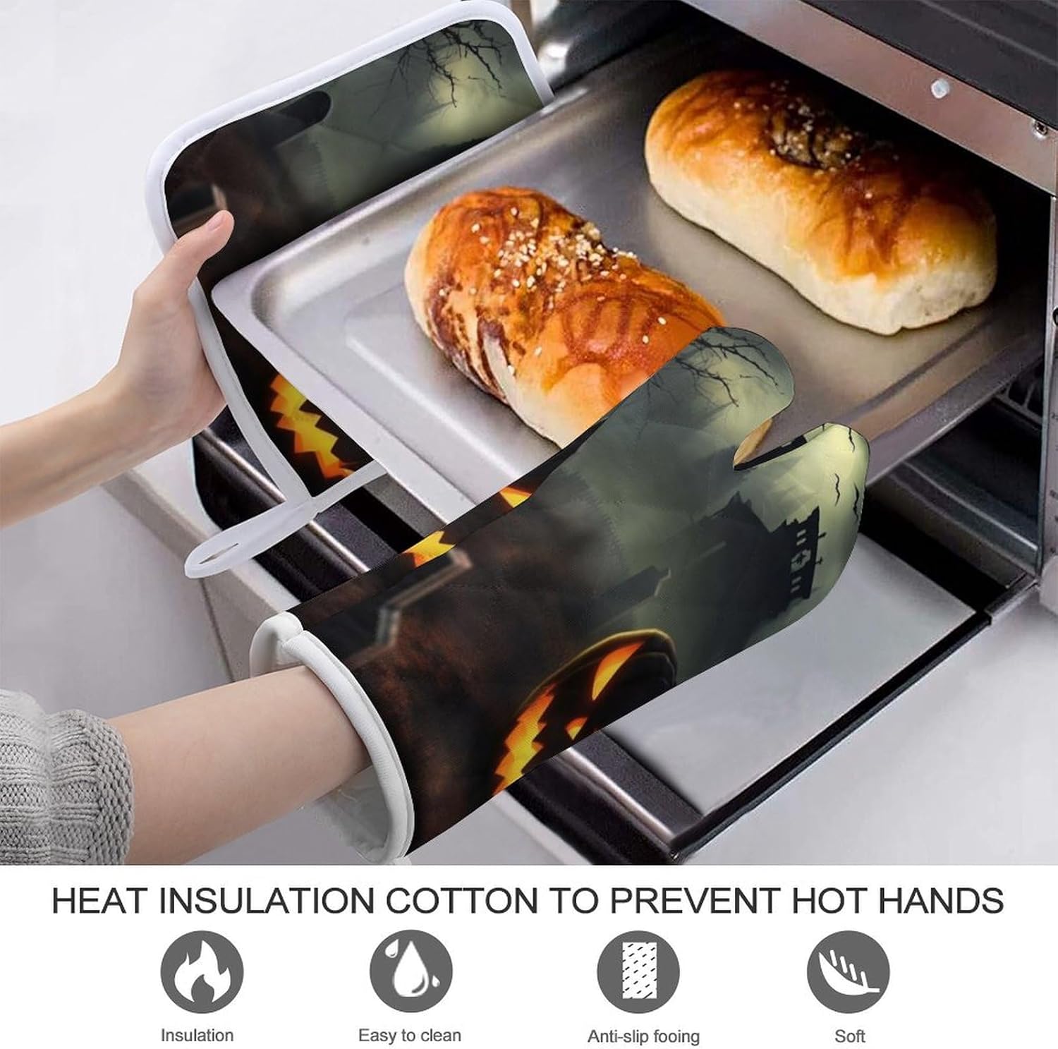 Halloween Horror Oven Gloves Pot Holders Set