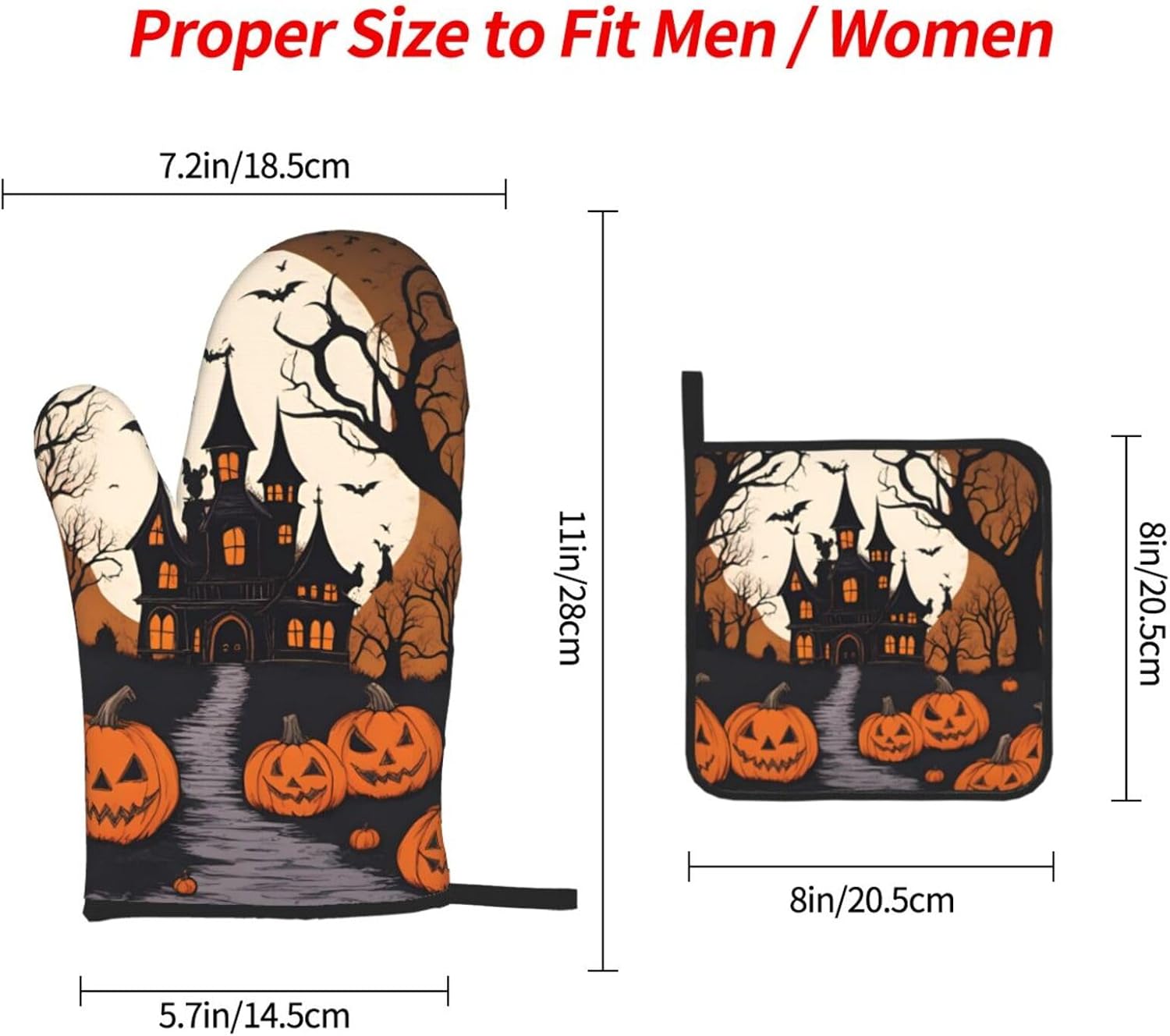 Halloween II Funny Oven Mitts for Baking Pioneers