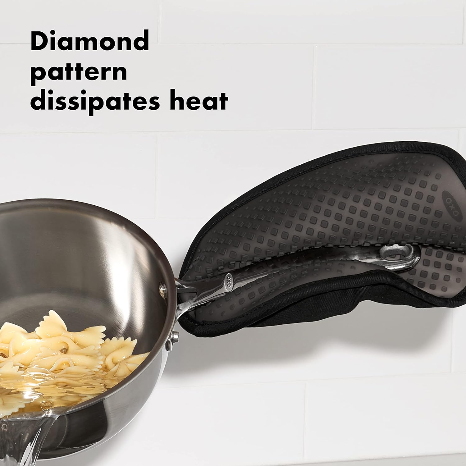 OXO Good Grips Non-Slip Silicone Pot Holder Black - Heat-Resistant Durable