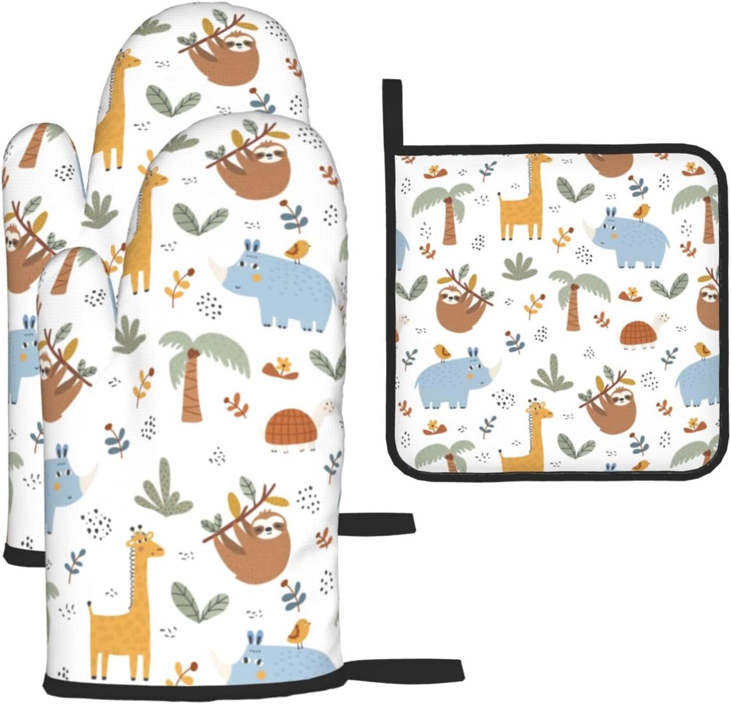 Safe Kitchen Gloves Set for Oven BBQ Use