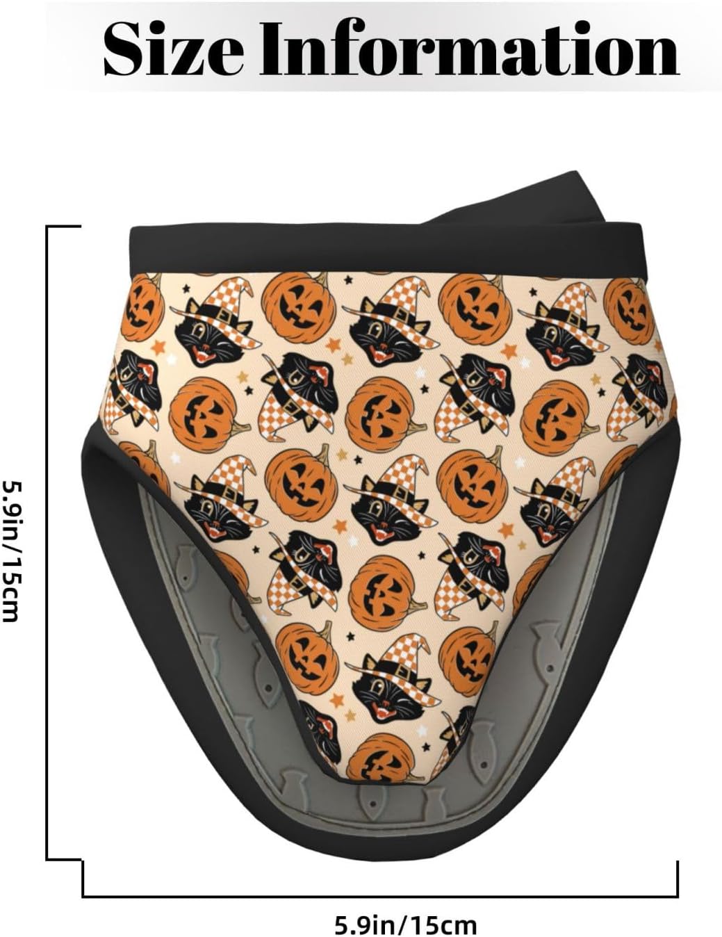 Mini Silicone Oven Mitts - Cat Pumpkin Halloween Gloves