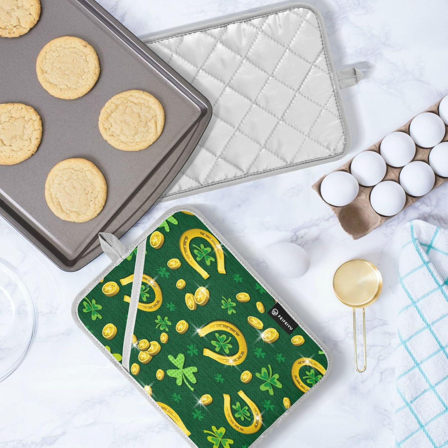 Kcldeci Heat-Resistant Potholders Perfect for Cooking Baking