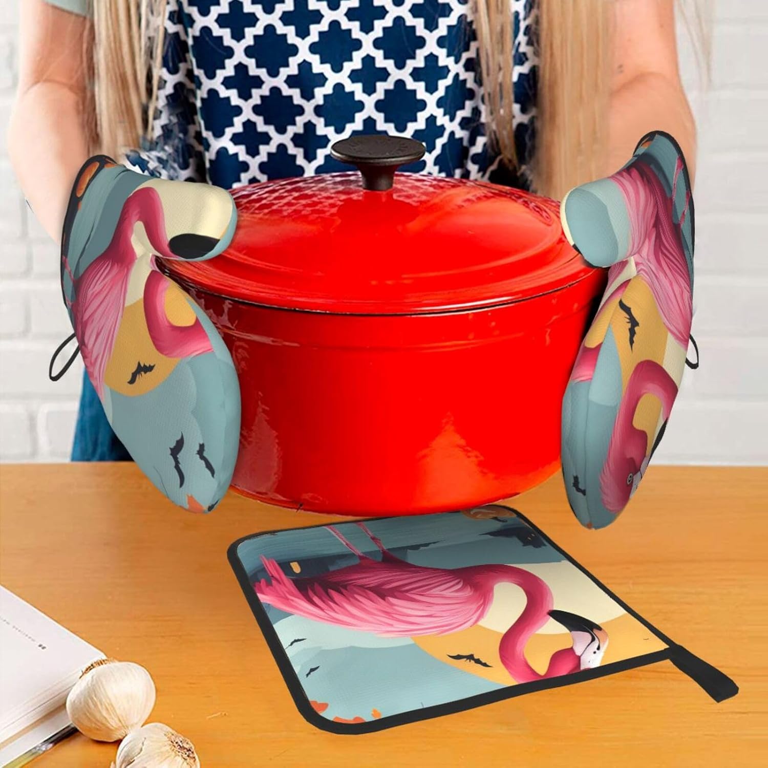 Essential Oven Mitts Pot Holder Set for Baking Cooking