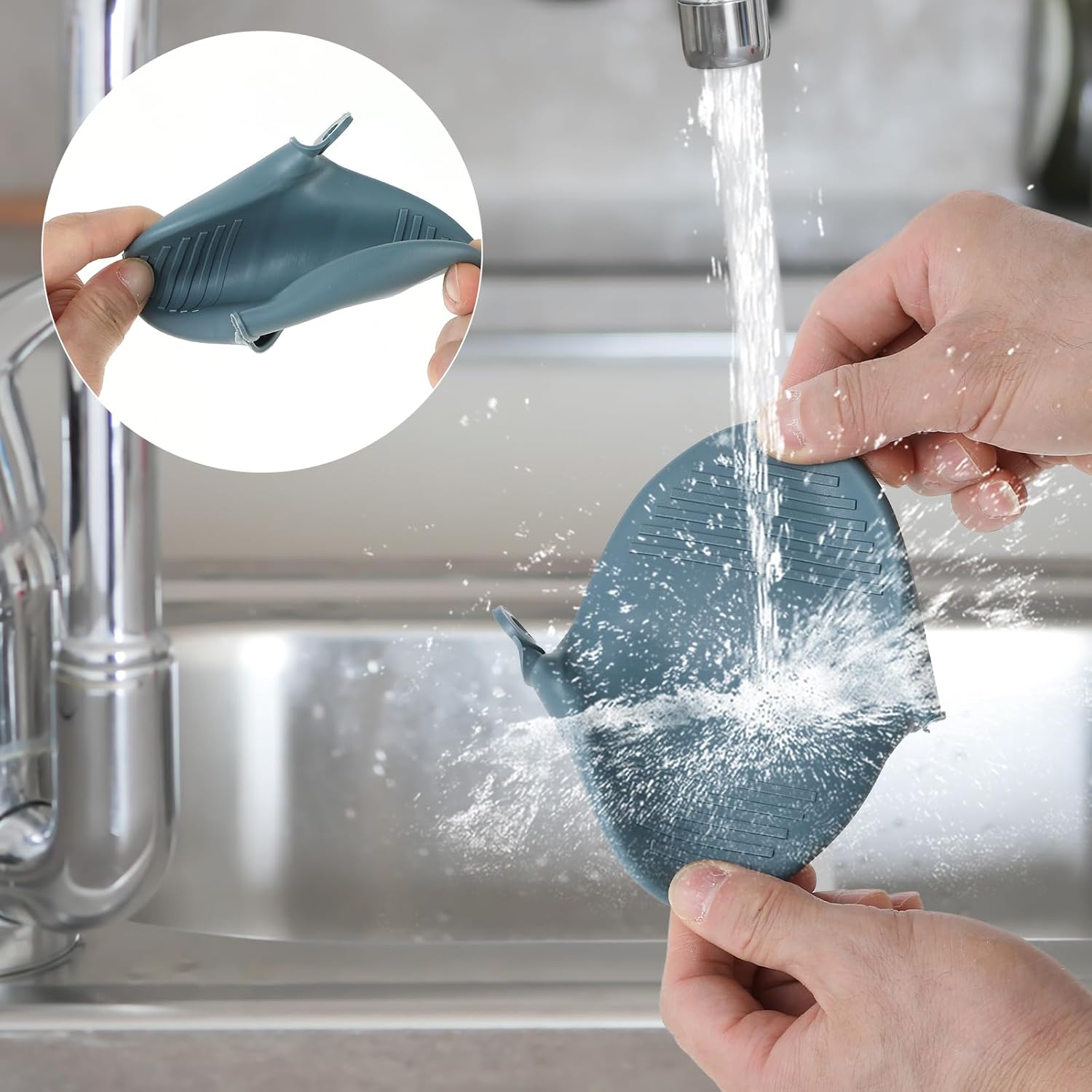 JIYIN 4PCS Silicone Oven Mitts Heat-Resistant Durable Kitchen Pots Poo