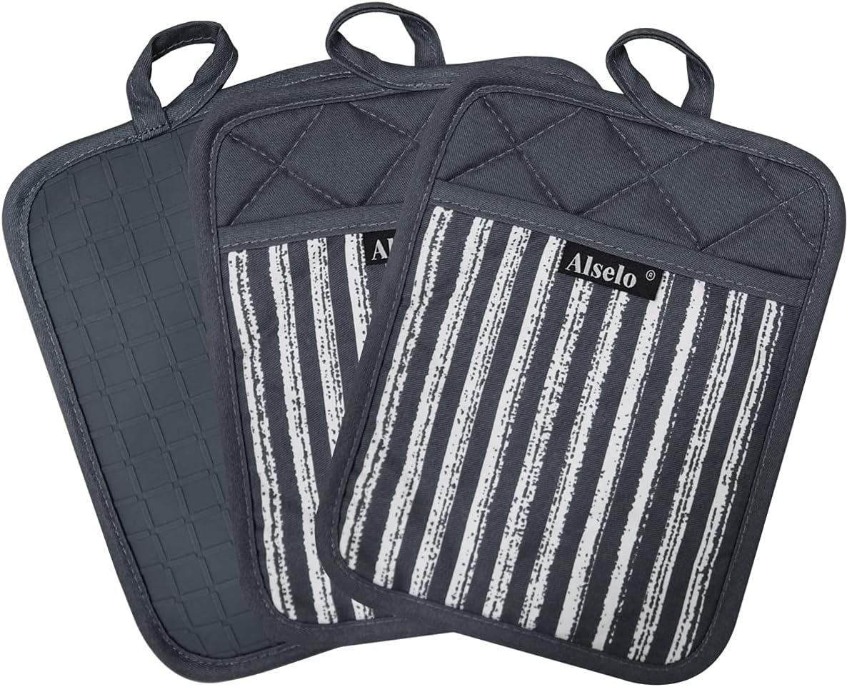 Heat-Resistant Silicone Pot Holders for Baking Cooking Non-Slip Kitchen Essentials