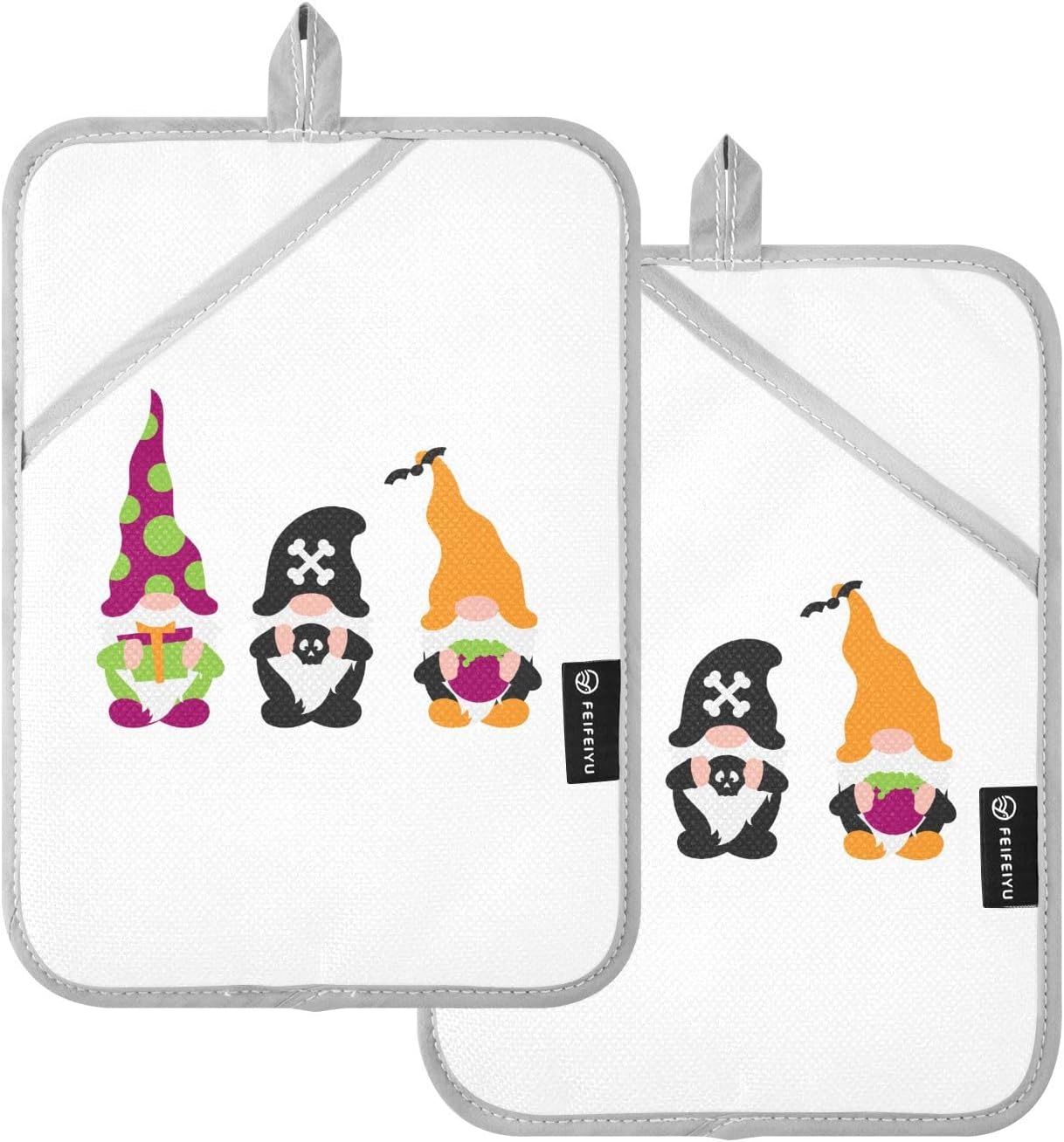 Two-Piece Halloween Gnomes Potholders