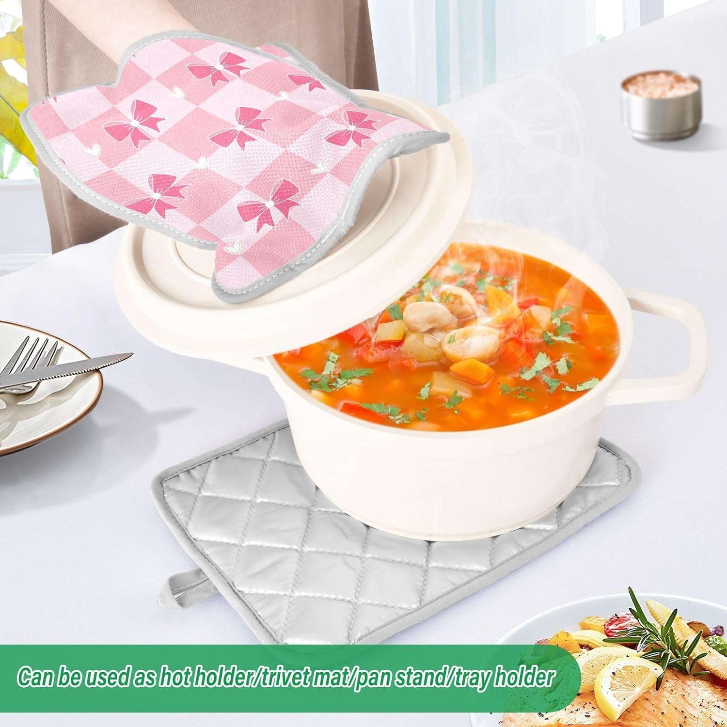 Kcldeci Hearts Love Pot Holder Set