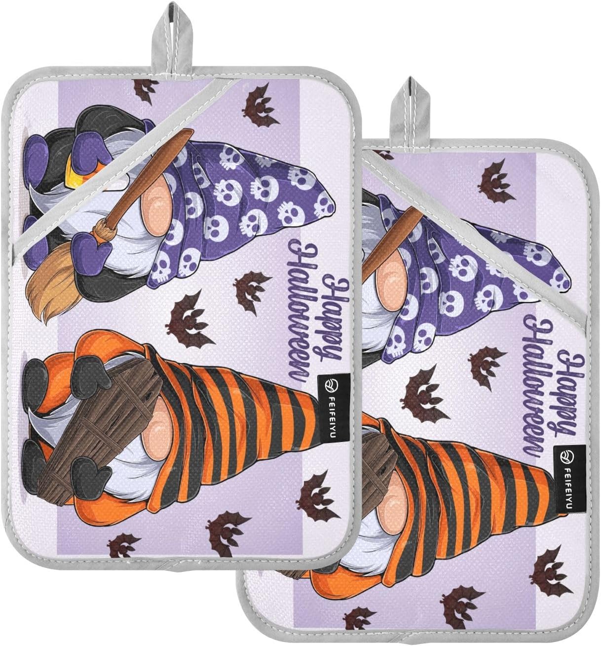 OURVII 2Pcs Cute Gnomes Pot Holder Set