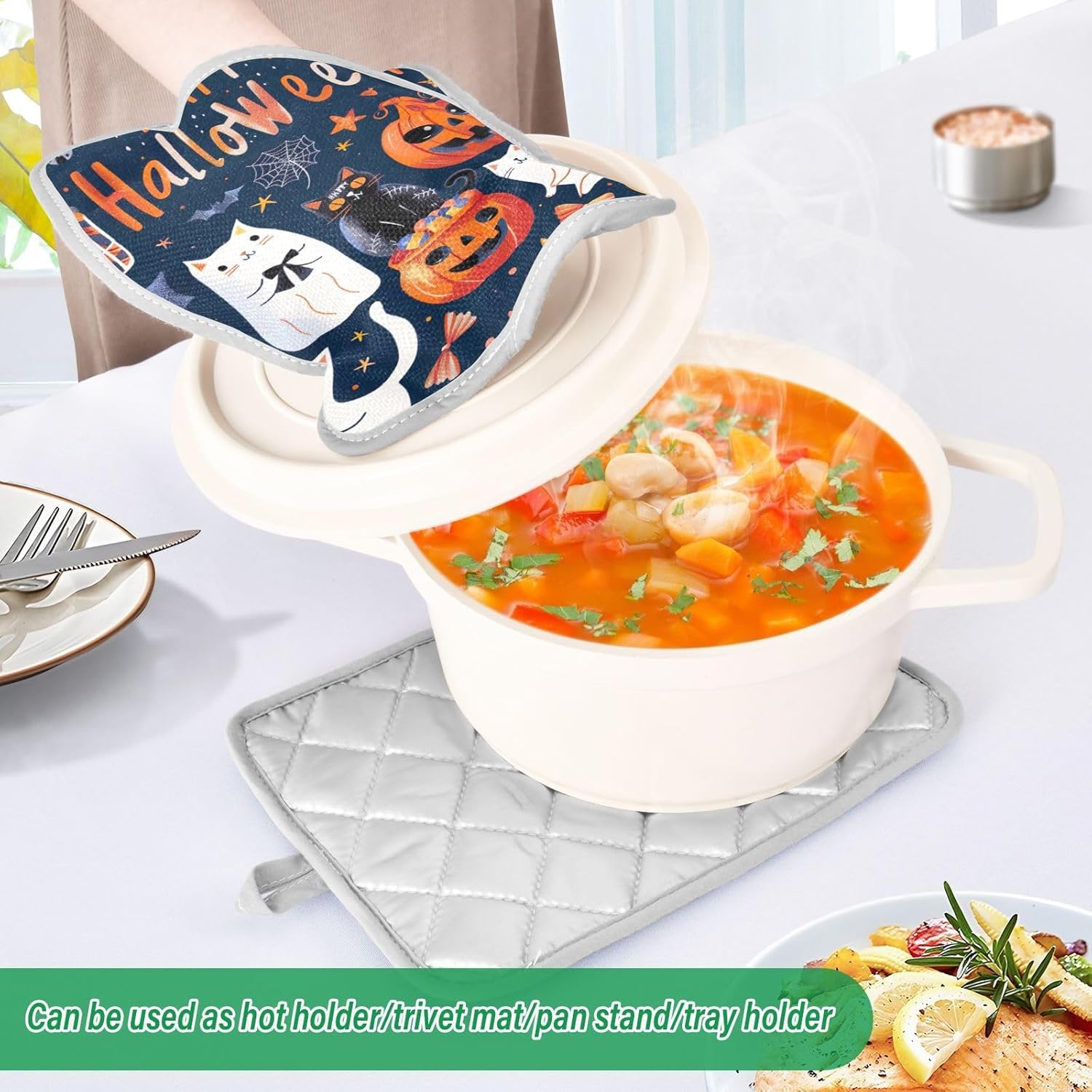 GAI enlarged Halloween Themed Oven Pot Holders Set of 2
