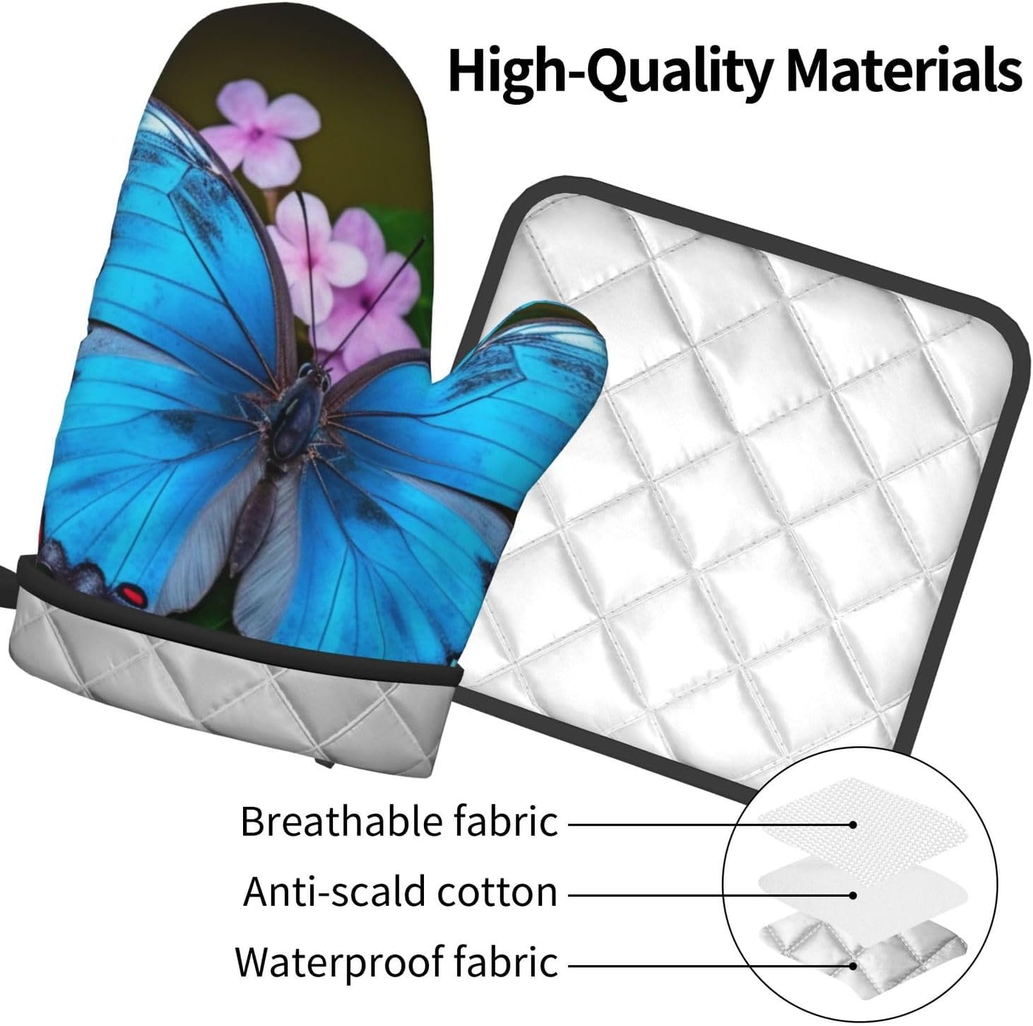 Beautiful Butterfly Oven Mitts