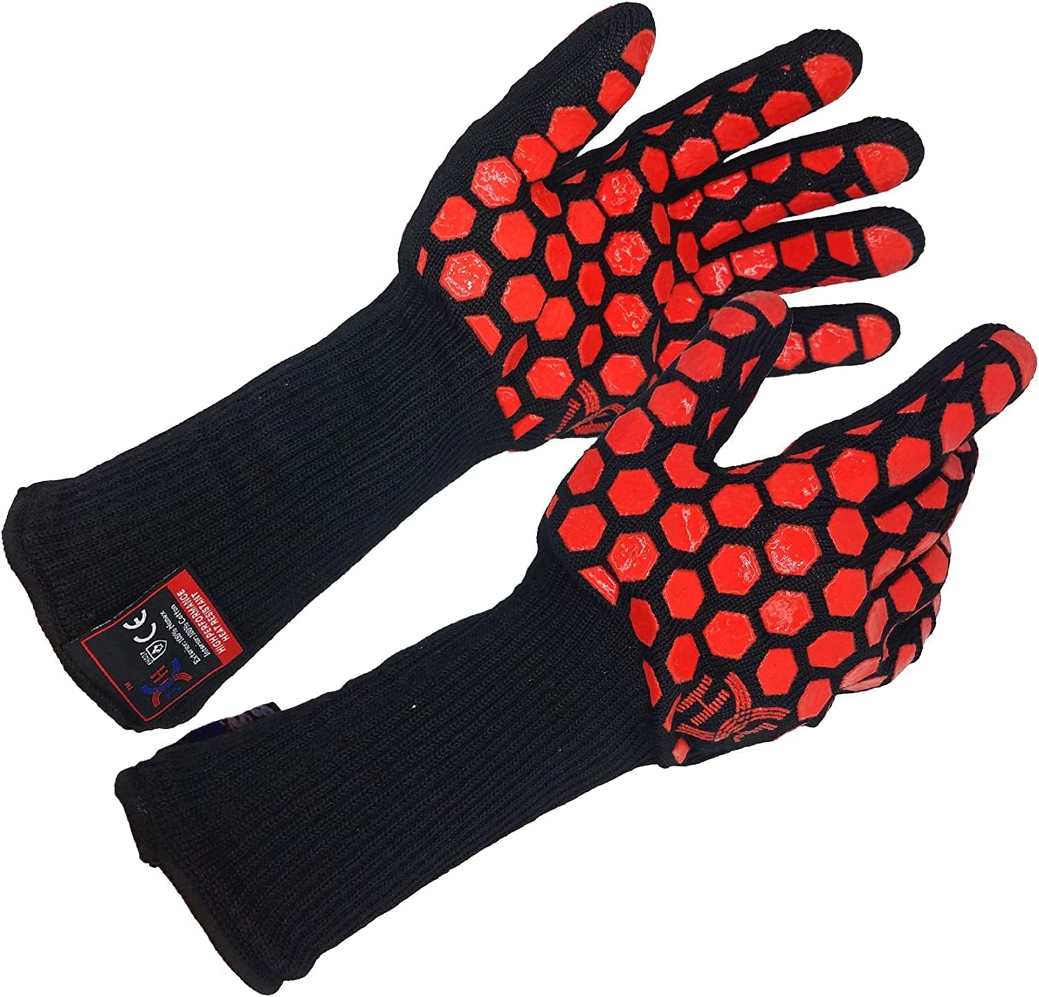 J H Heat Resistant Oven Glove 932F 2 Layers Silicone 1 Pair