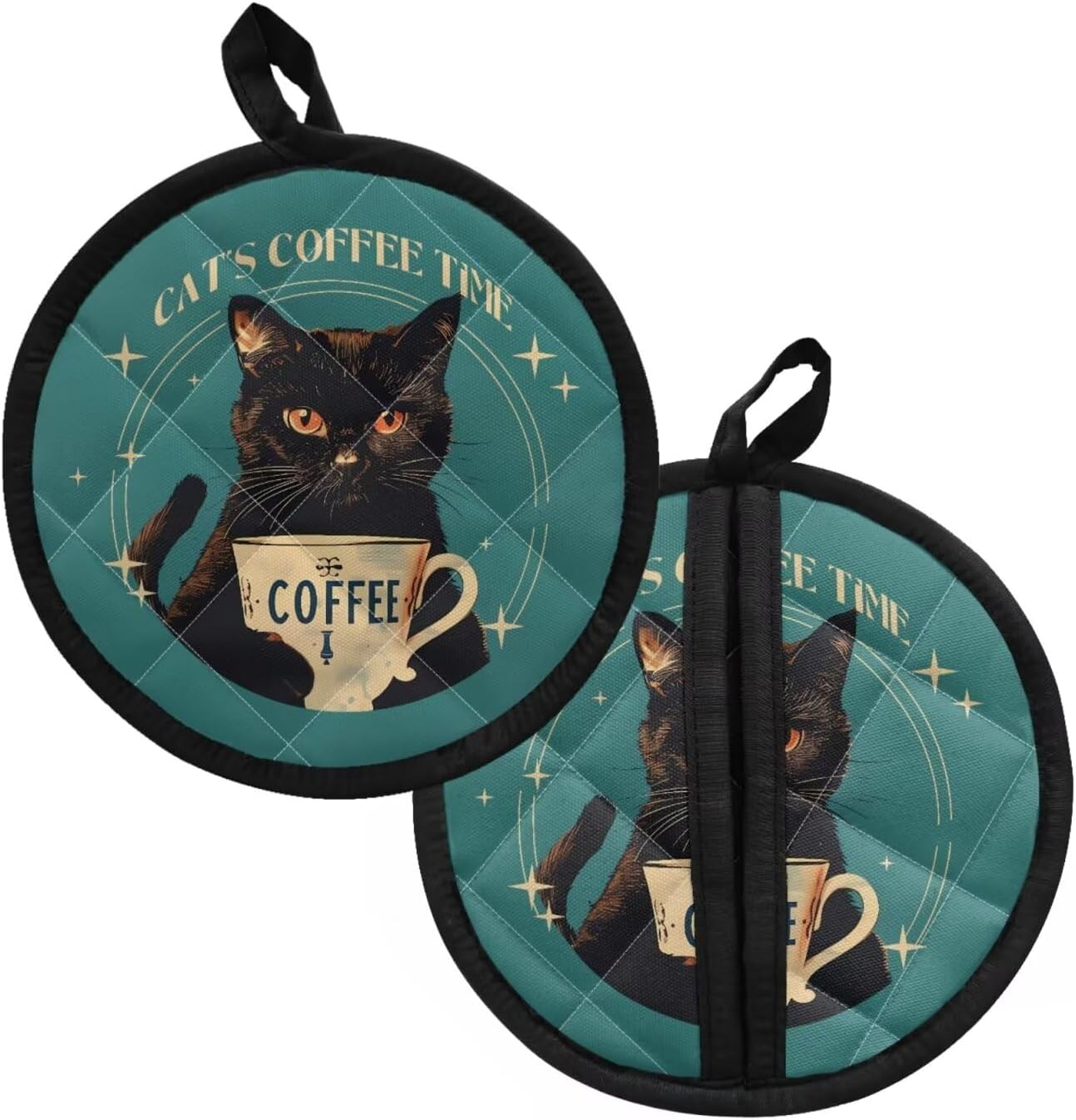 2-in-1 Heat Resistant Pot Holder Set for Cooking Baking