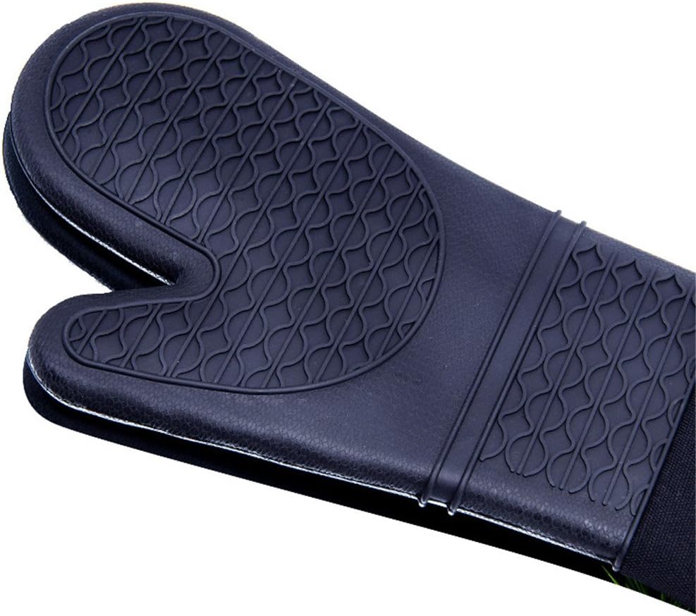Heat-Resistant Silicone Oven Mitts with Extra Long Protection