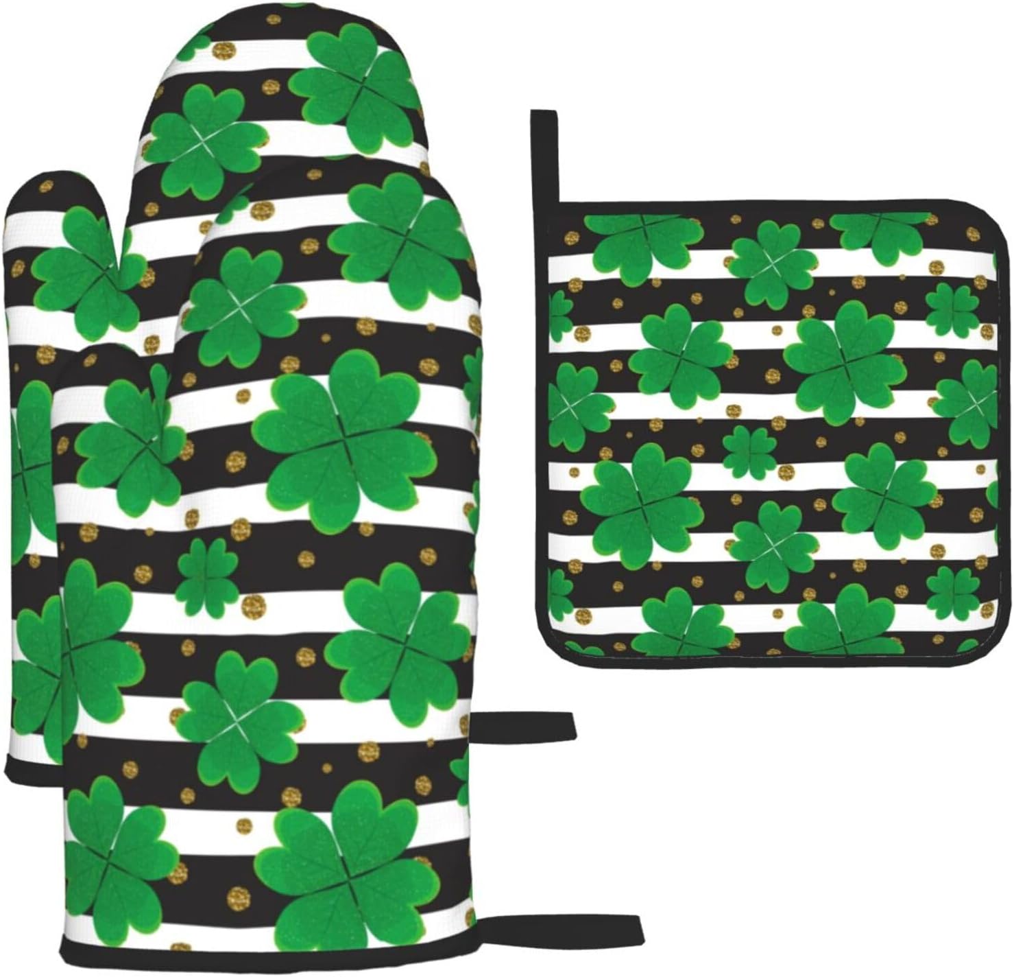 St Patricks Day 3 Piece Oven Mitt Set