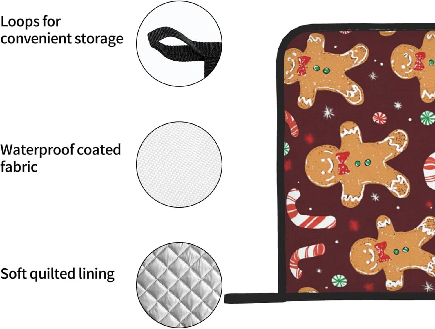 Christmas Gingerbread Candy Pot Holders Set of 2