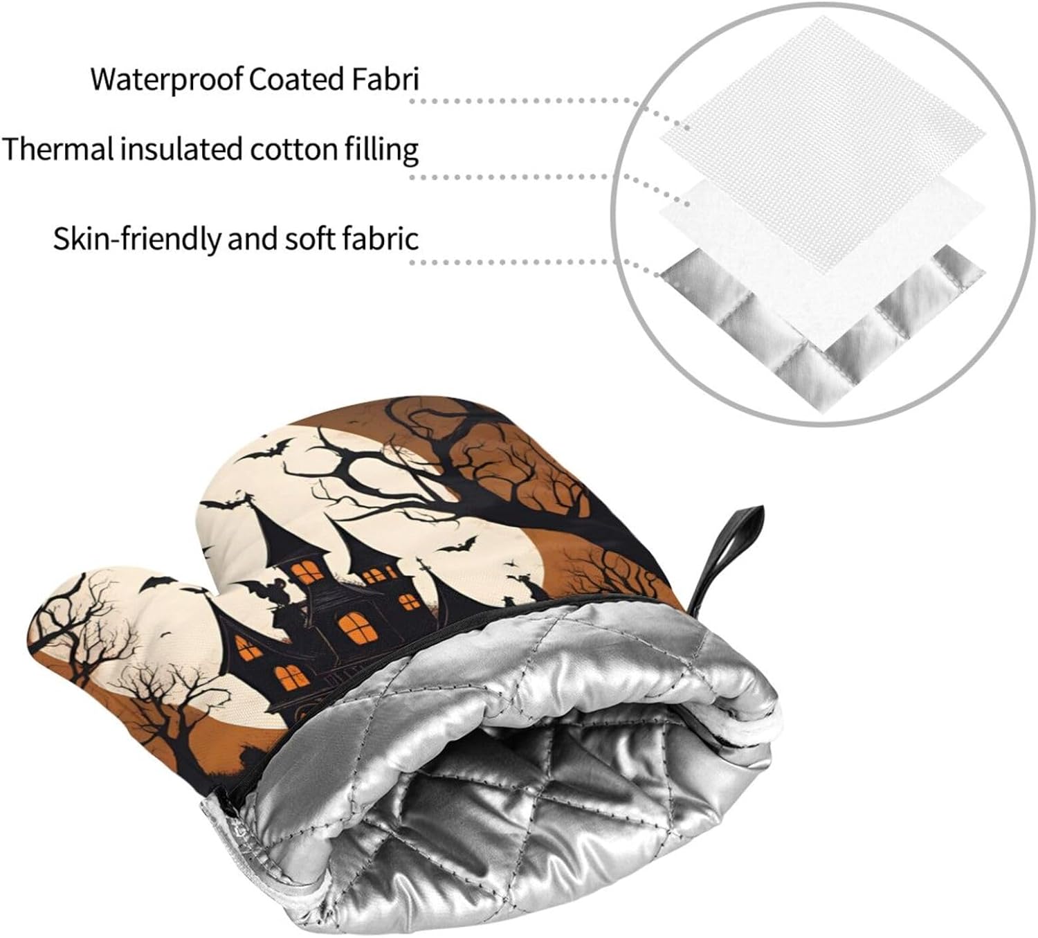 4-Piece Heat-Resistant Oven Mitt Set