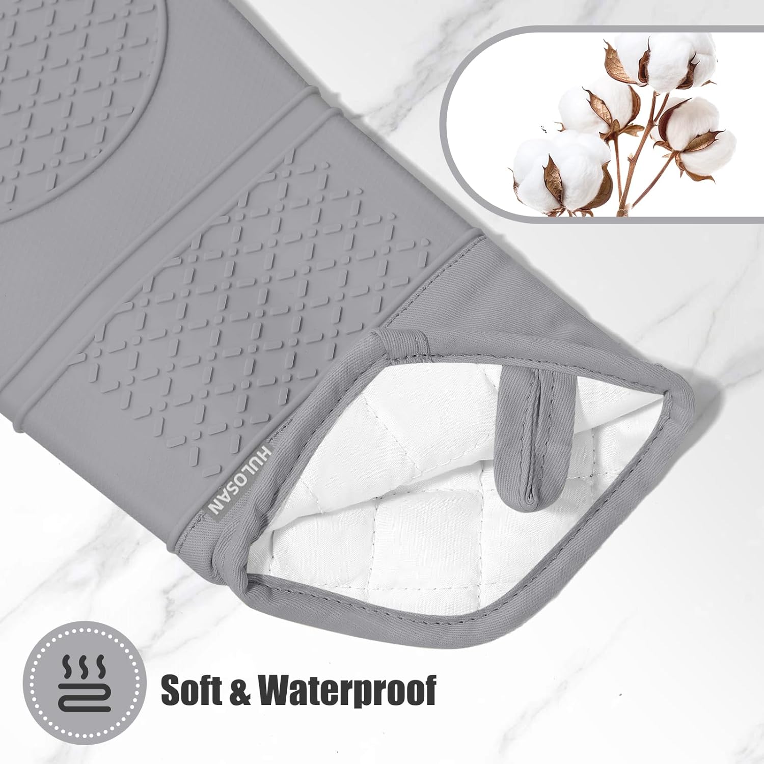 Safe Heat-Resistant Pots and Oven Mitts Set