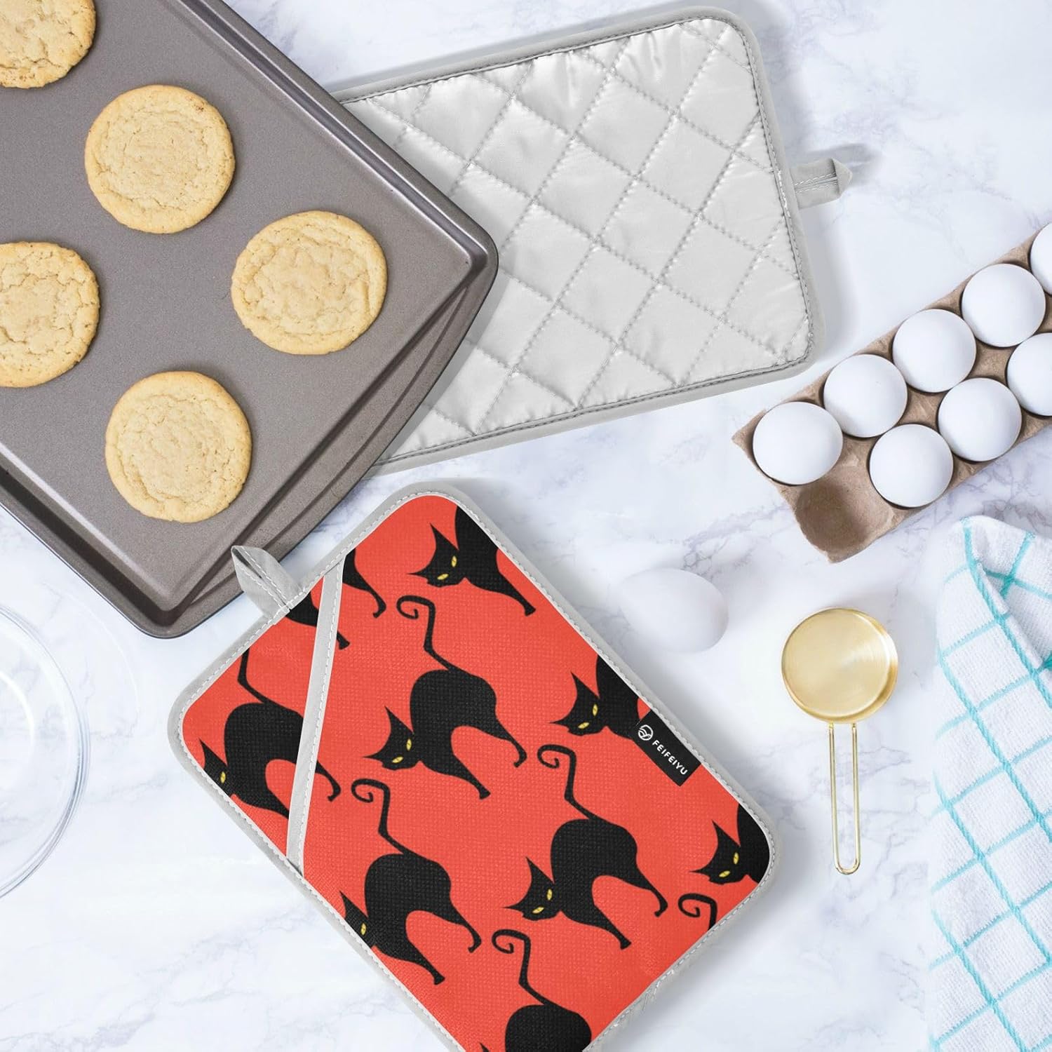 Perfect Halloween Potholders for Baking Cooking