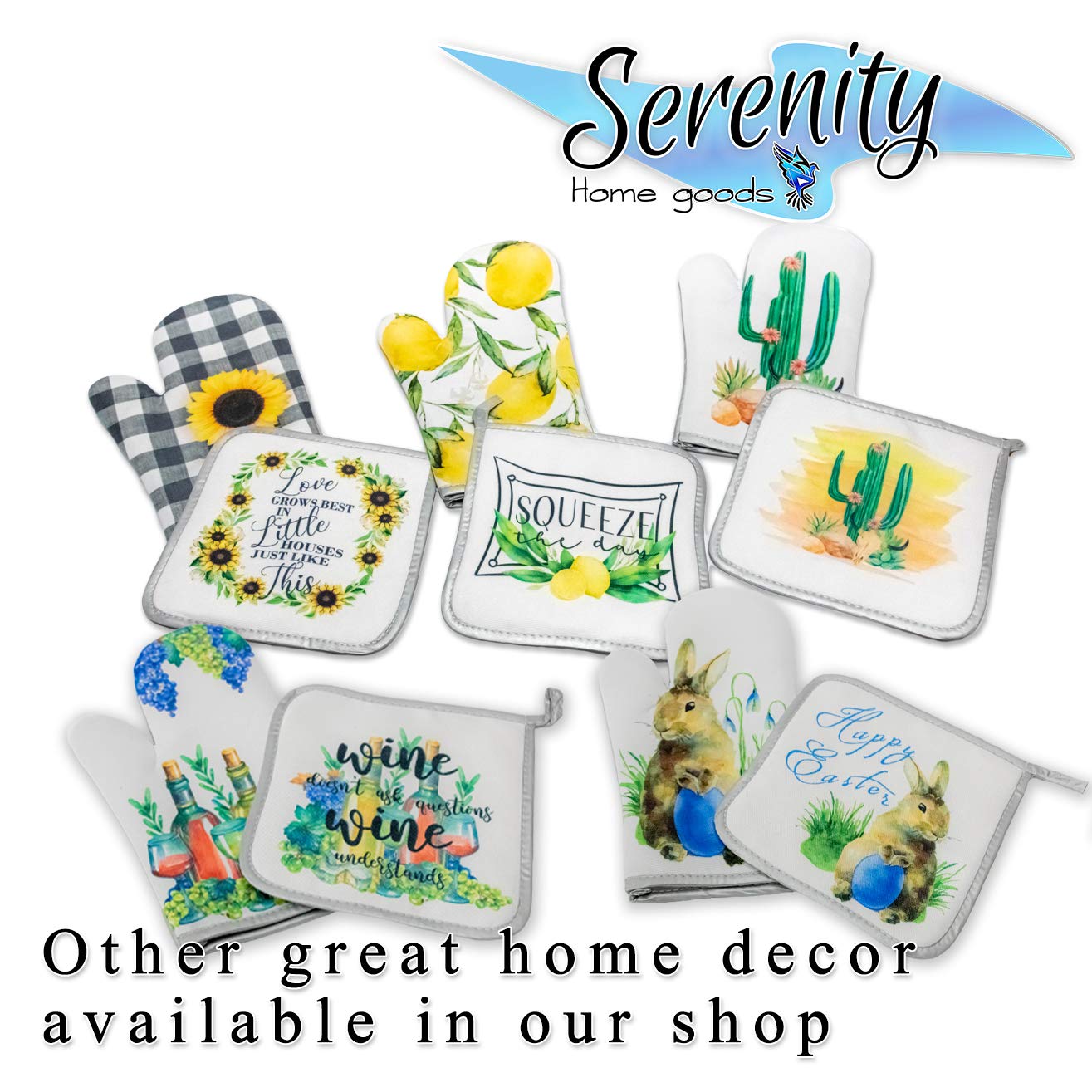 Easter Bunnys Touch Retro-Chic Kitchen Potholders for Gifting