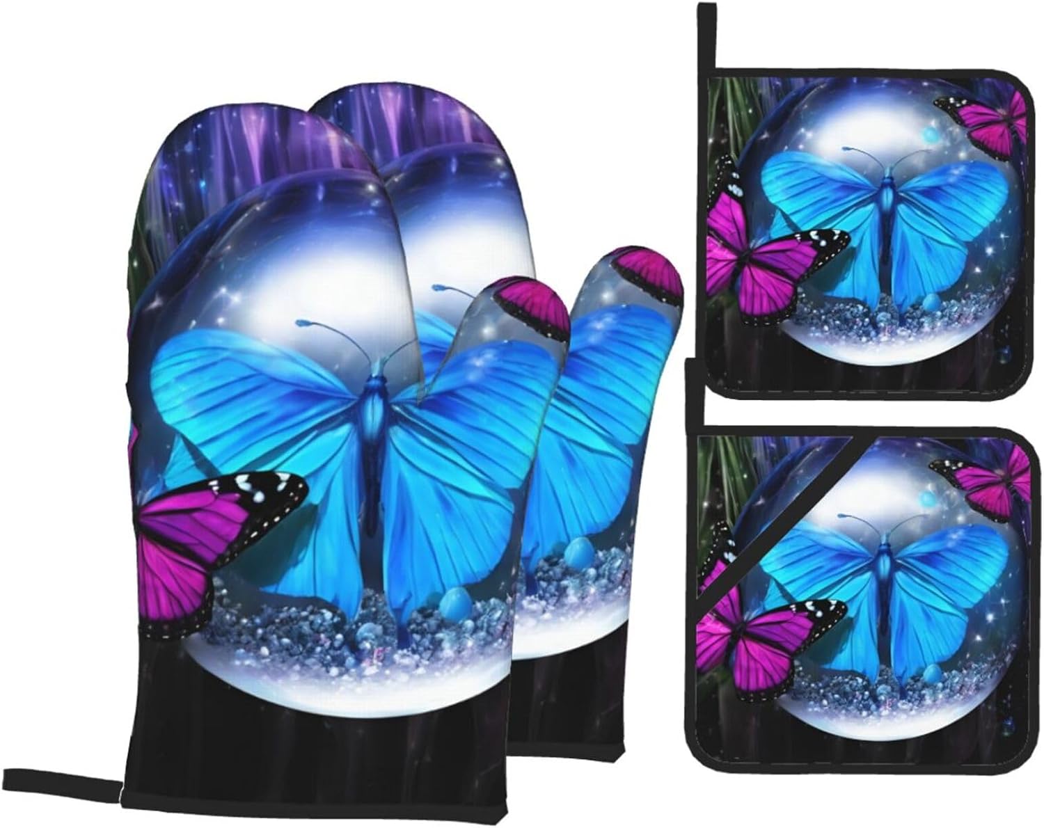 Beautiful Butterfly2 Printed Oven Mitts and Pot Holders