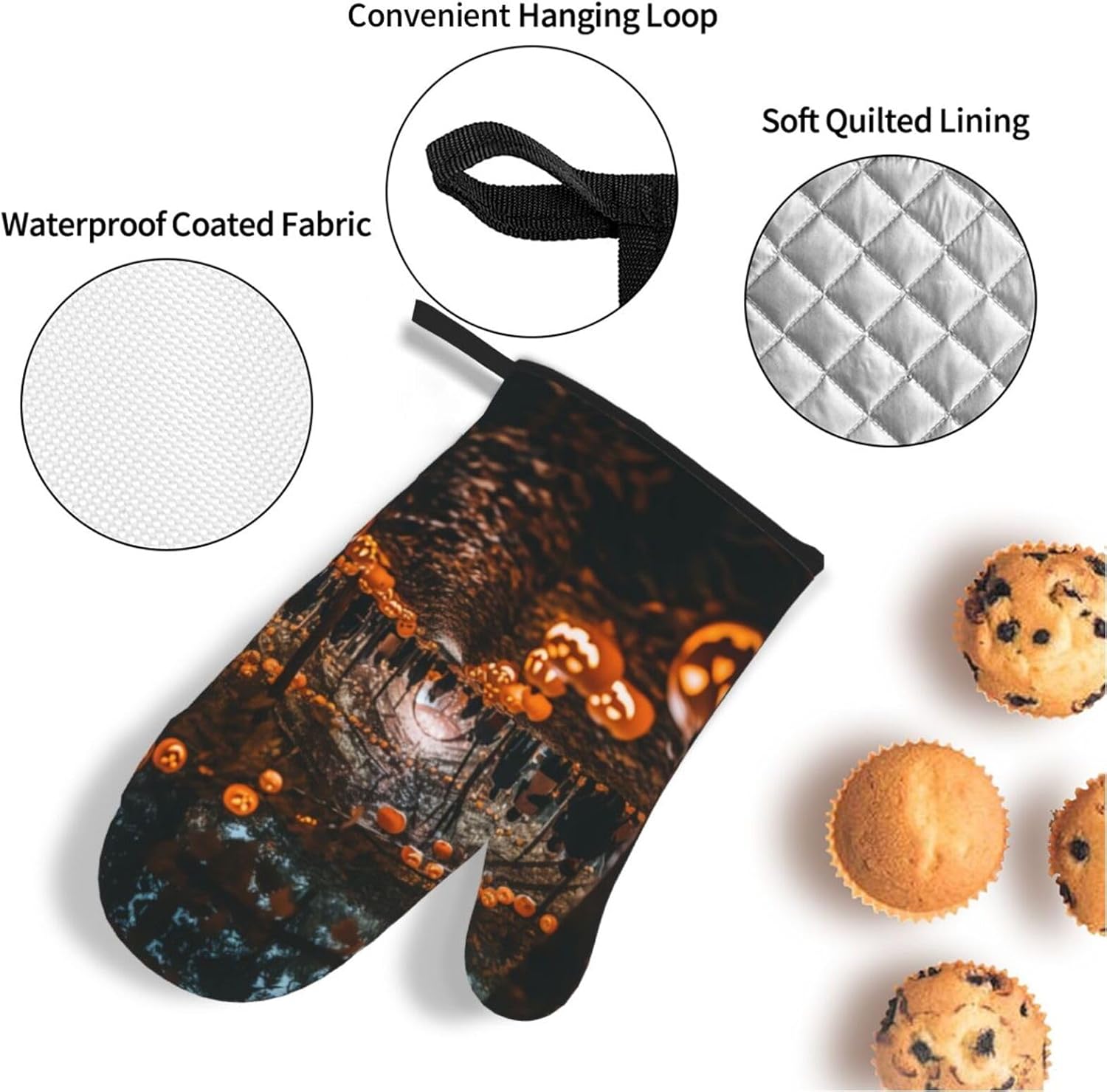 Halloween Trick or Treat 4-Piece Oven Mitt Set