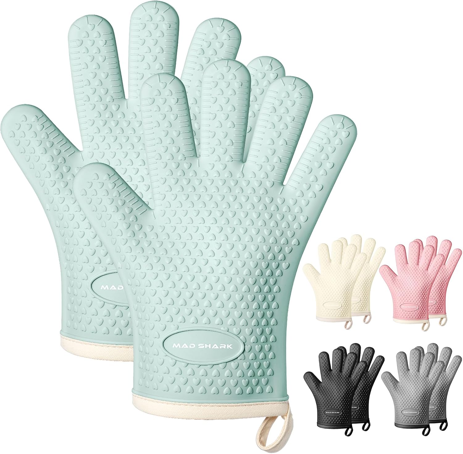 MAD SHARK Heat-Resistant Silicone Oven Mitts