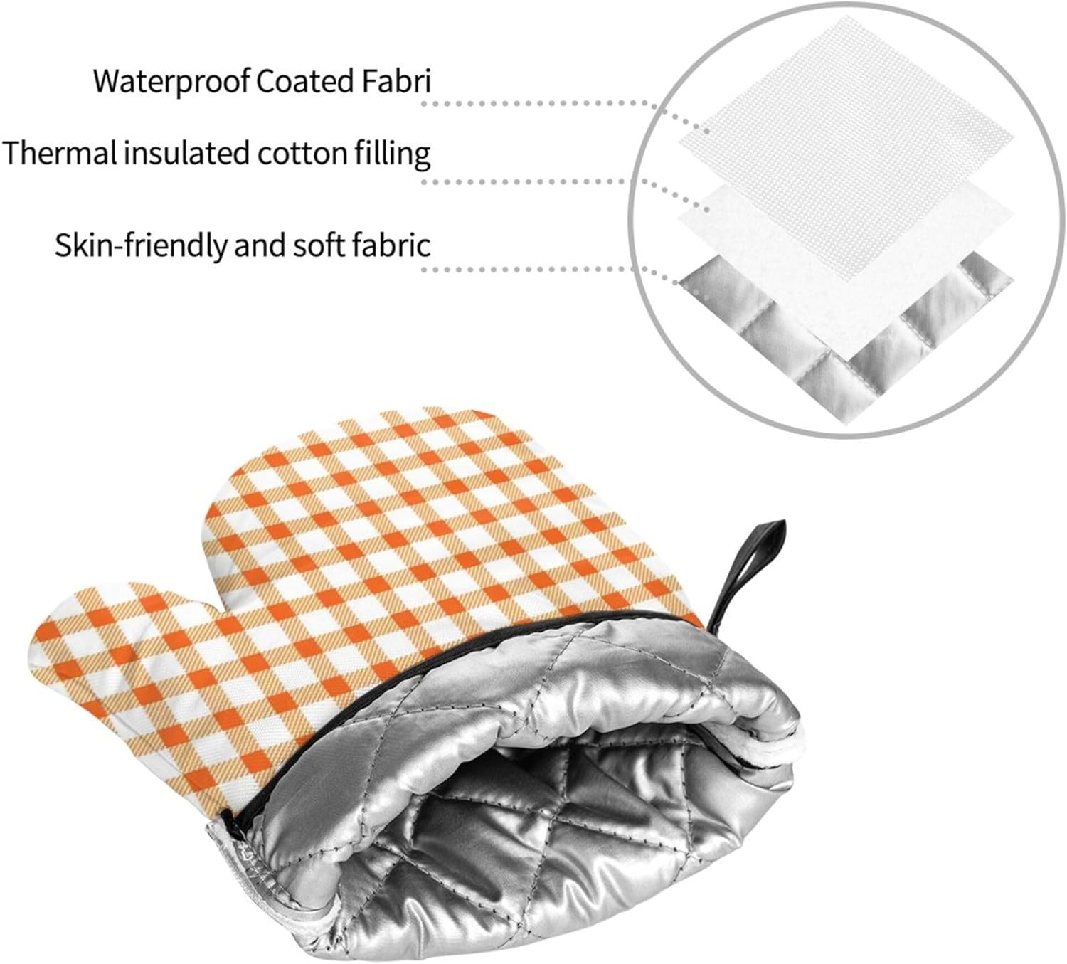 Sketch Art Style Oven Mitts Heat Resistant Pots Cooking Glove Sets