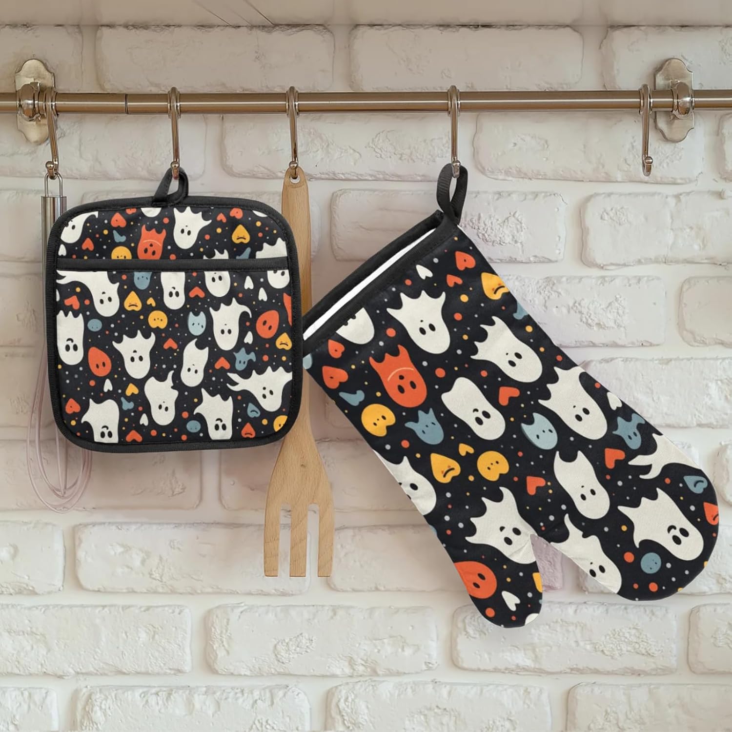 Halloween Party Ghost Oven Mitts
