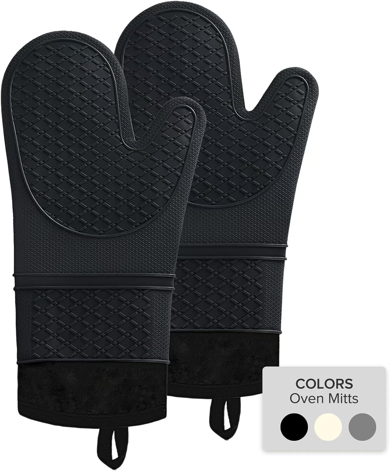 Premium Silicone Oven Mitts Heat-Resistant up to 500F