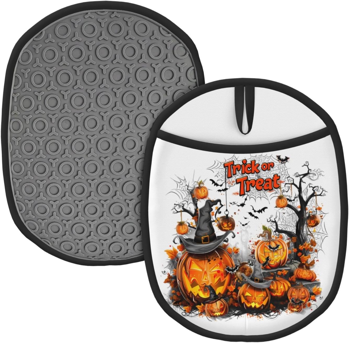 Festive Trick or Treat Pot Holder Set