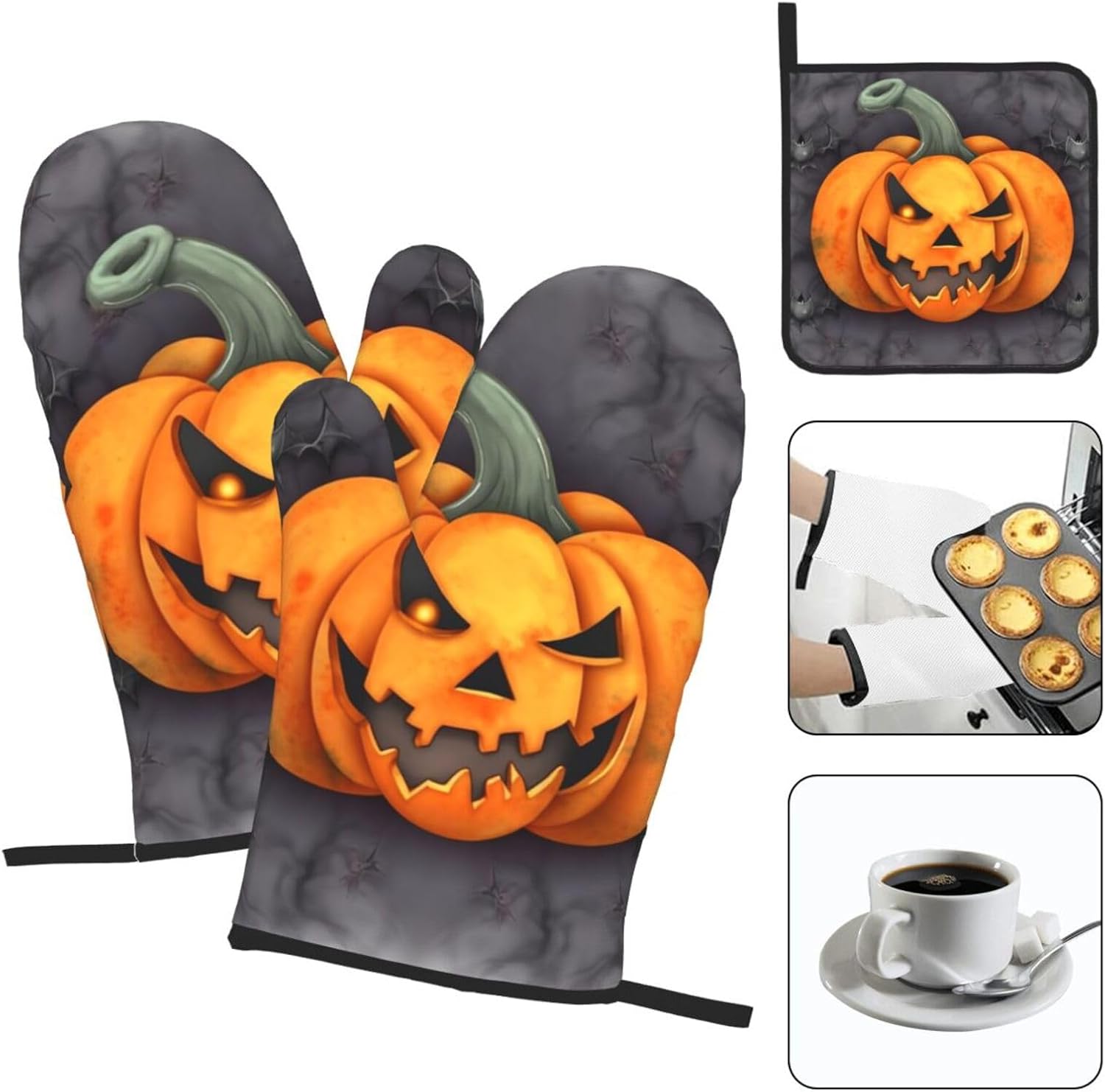 Safe cooking gloves pot holders set Heat Resistant dishwasher safe