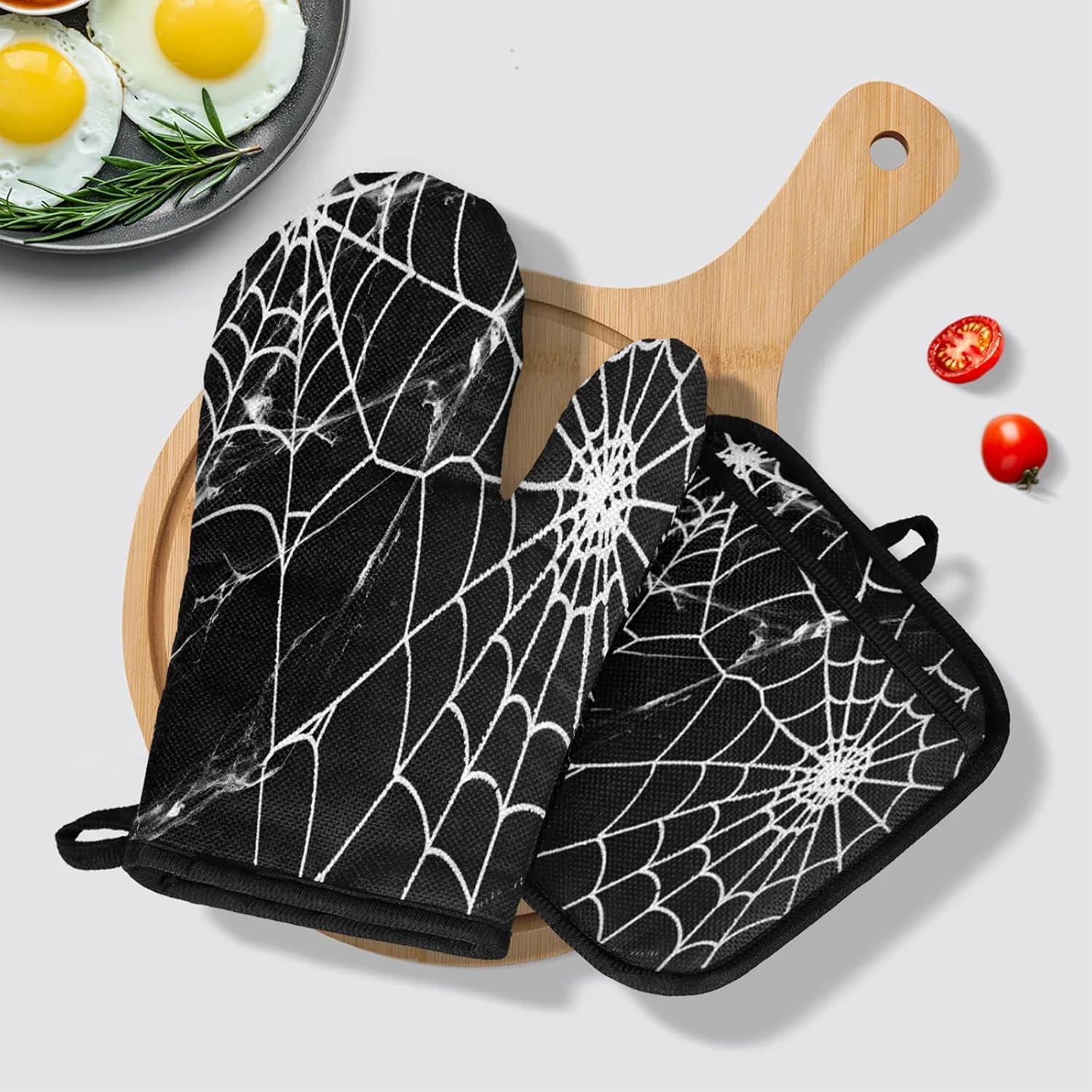 TropicalLife 4Pc Oven Mitts and Pot Holders Set