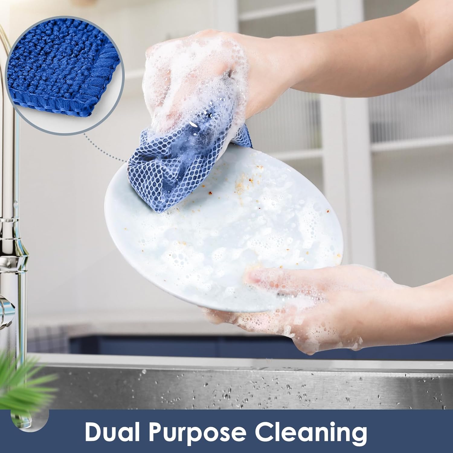 Oven Mitts and Pot Holders Set with 500 Heat Resistance Royal Blue