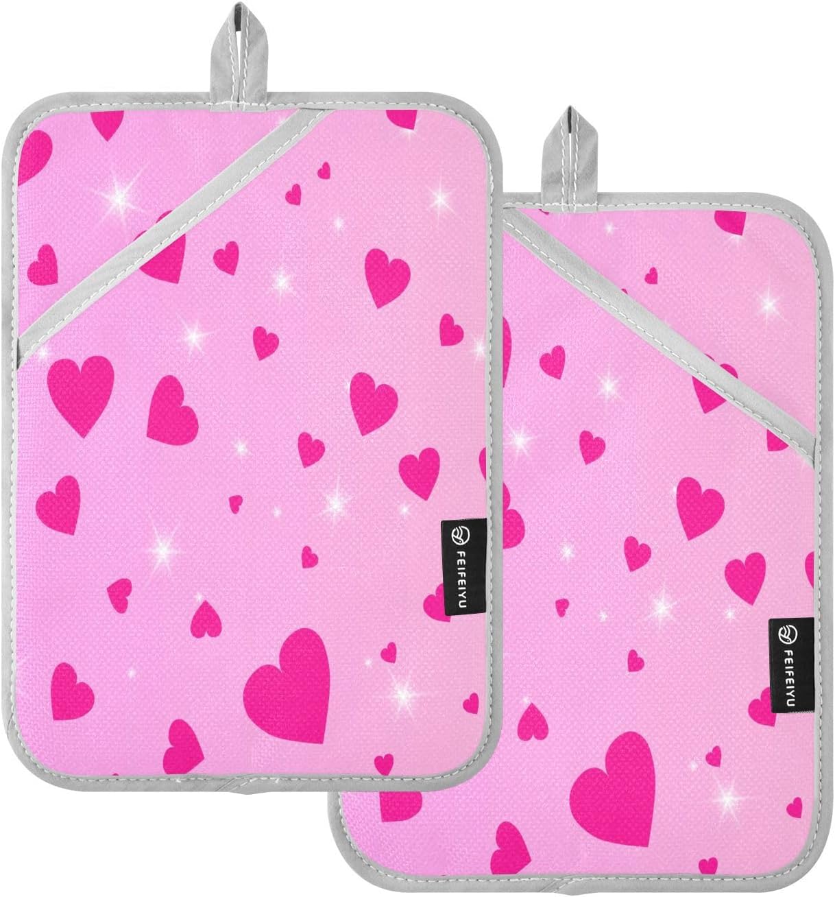 Preciosa Pink Heart Oven Mitt 2-Pack
