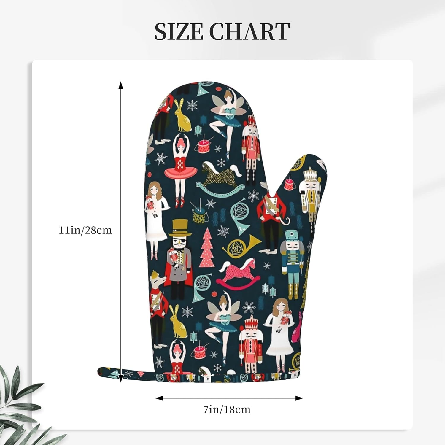 Heat-Resistant Christmas Gloves with Soft Liner