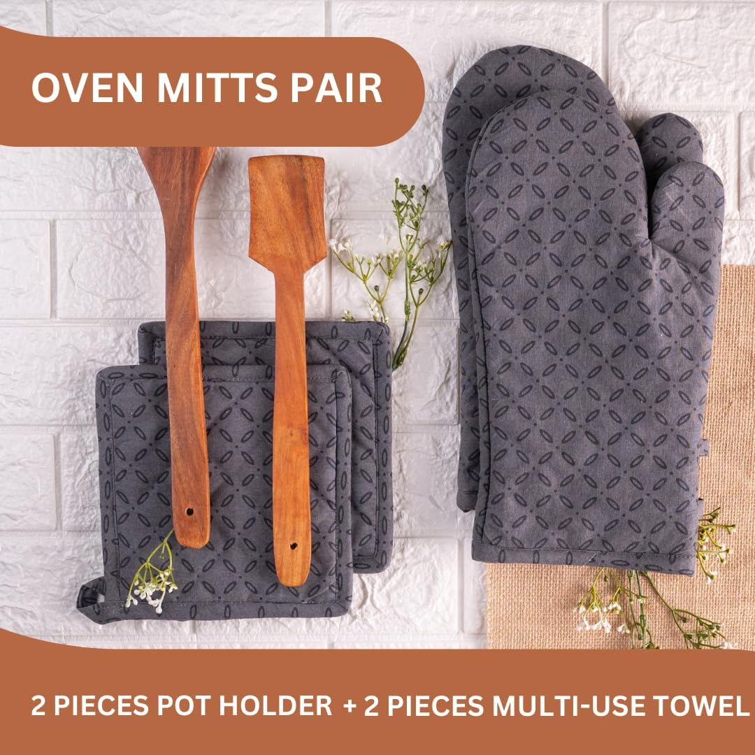 Safe Oven Mitts and Cleaning Essentials