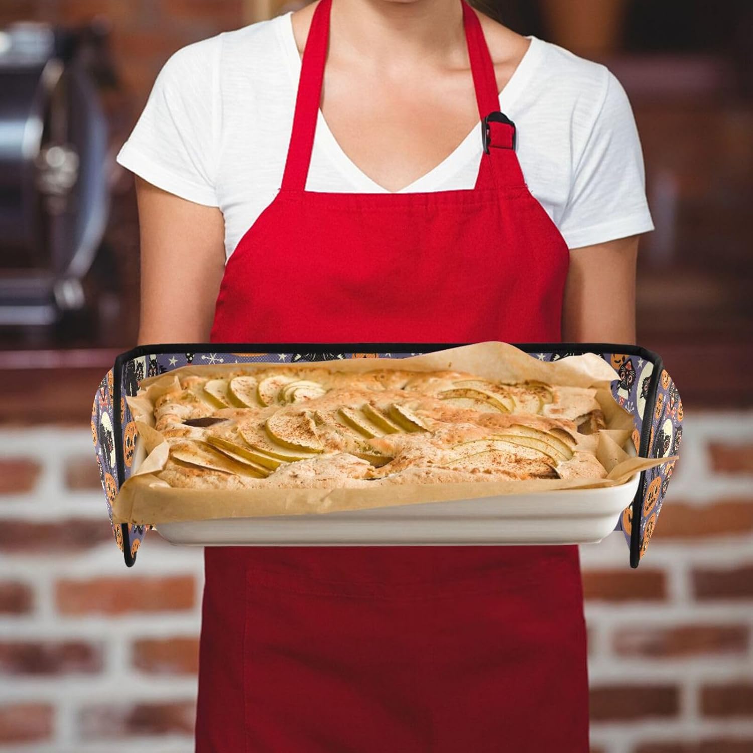 Ghosts at Home Halloween Heat-Resistant Oven Mitts